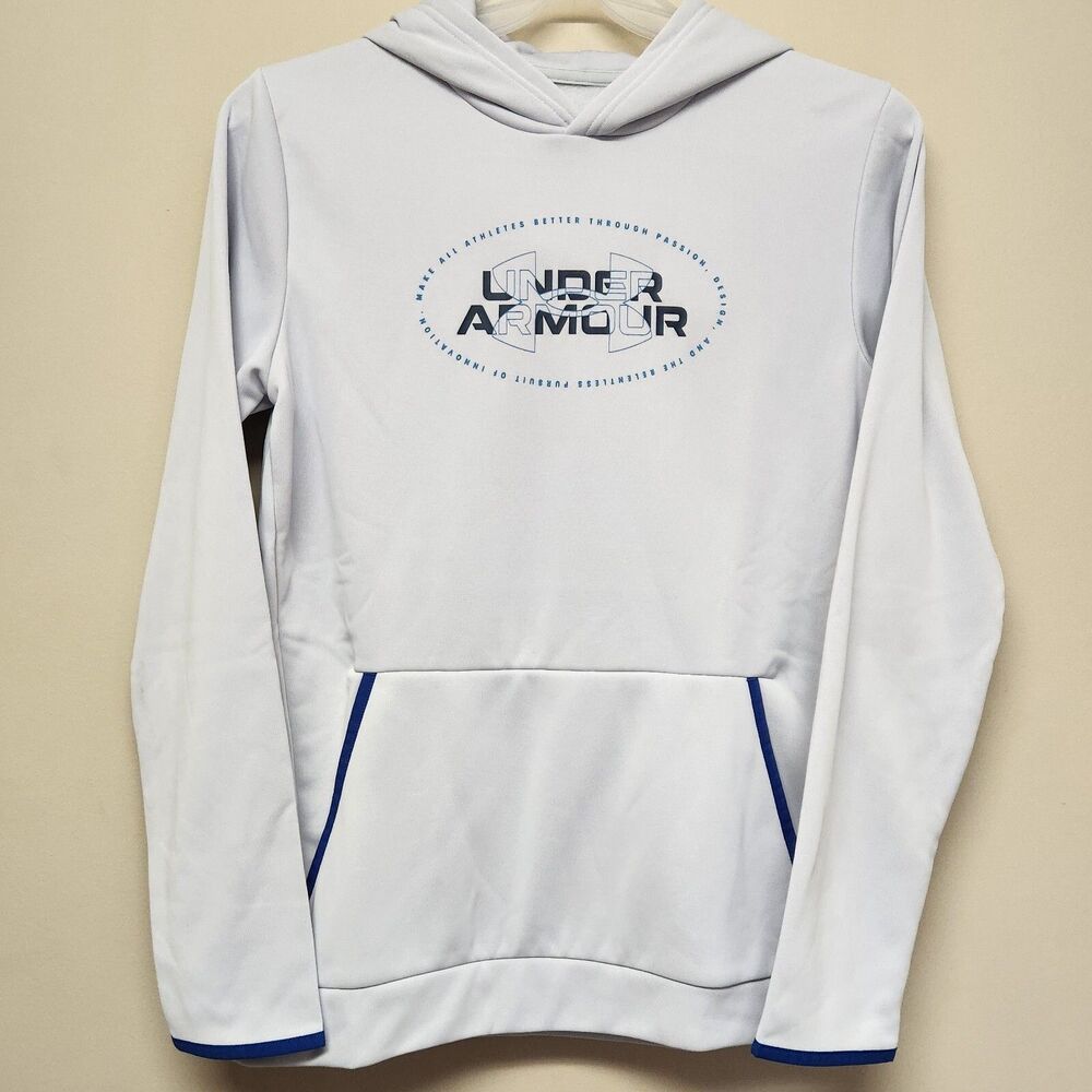Under Armour Hoodie Youth Boys XL Loose Coldgear Gray